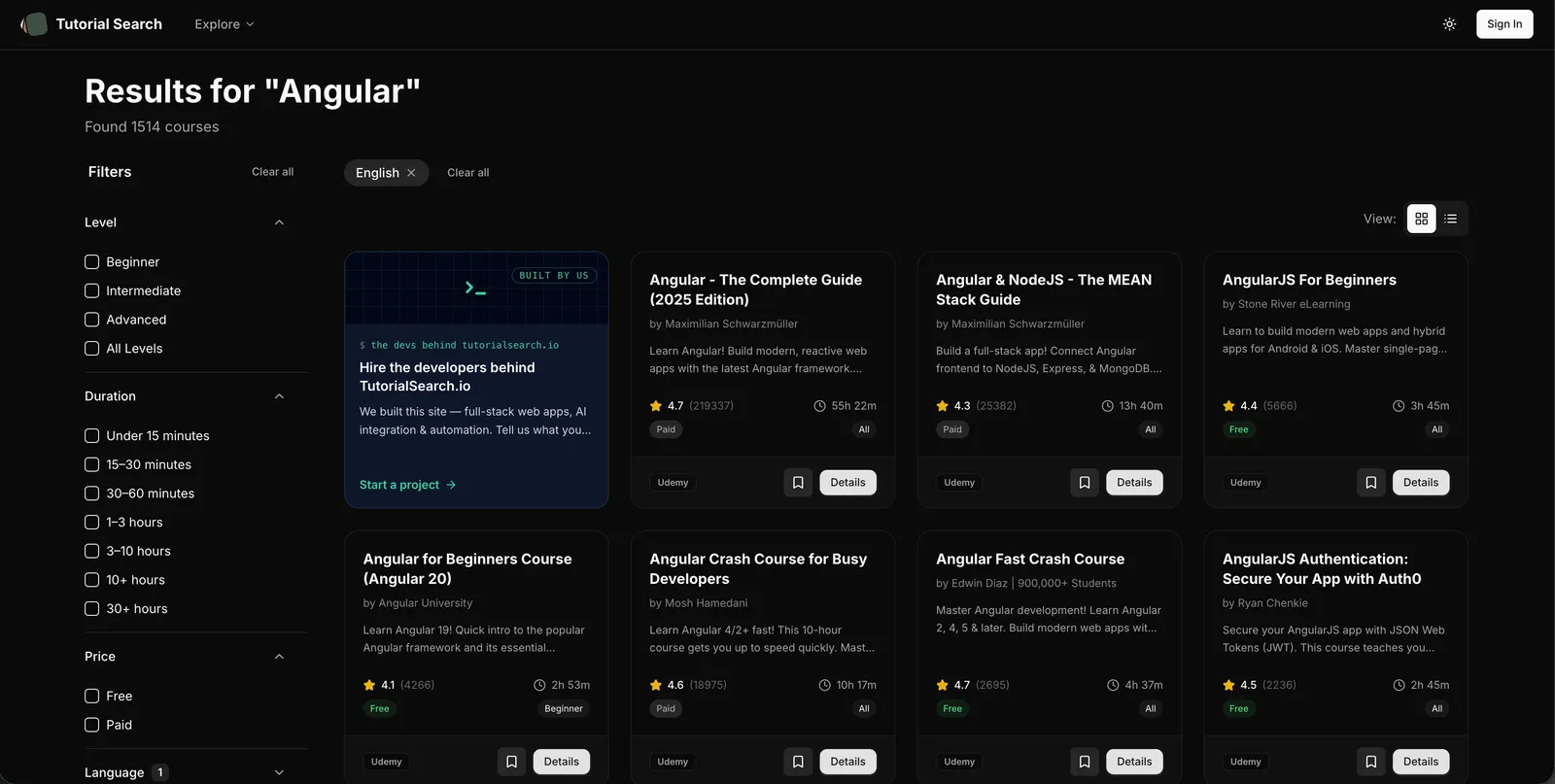 TutorialSearch — screenshot 4 of 4