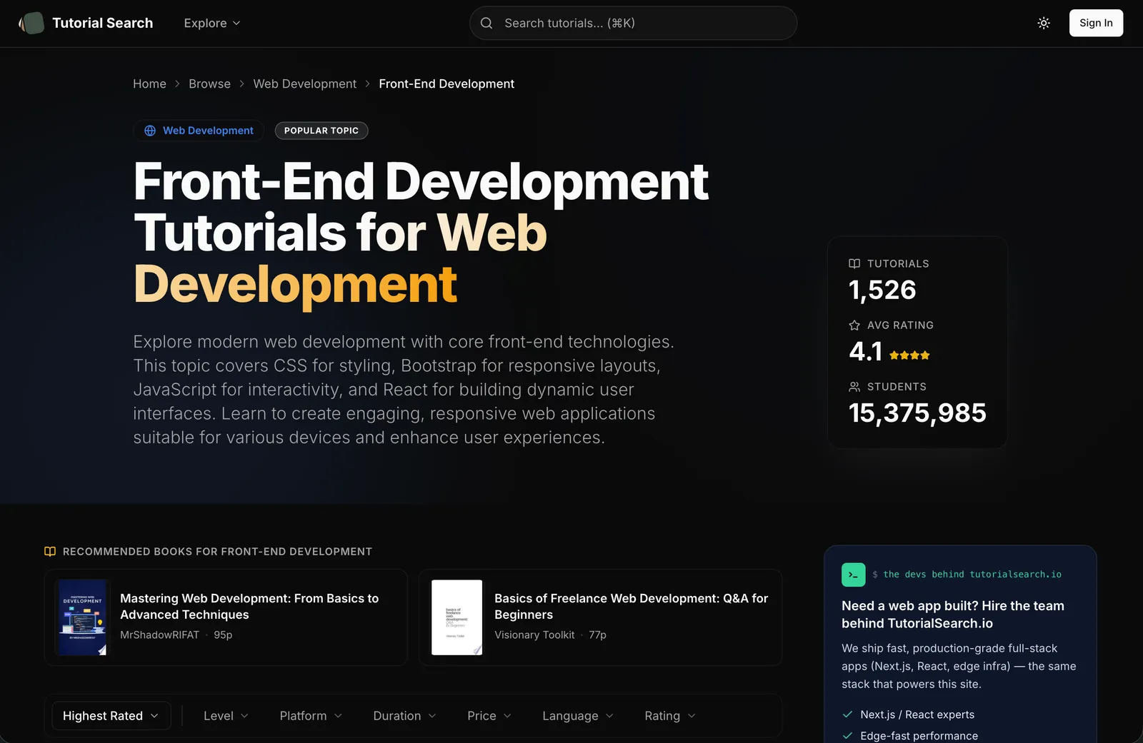 TutorialSearch — screenshot 3 of 4