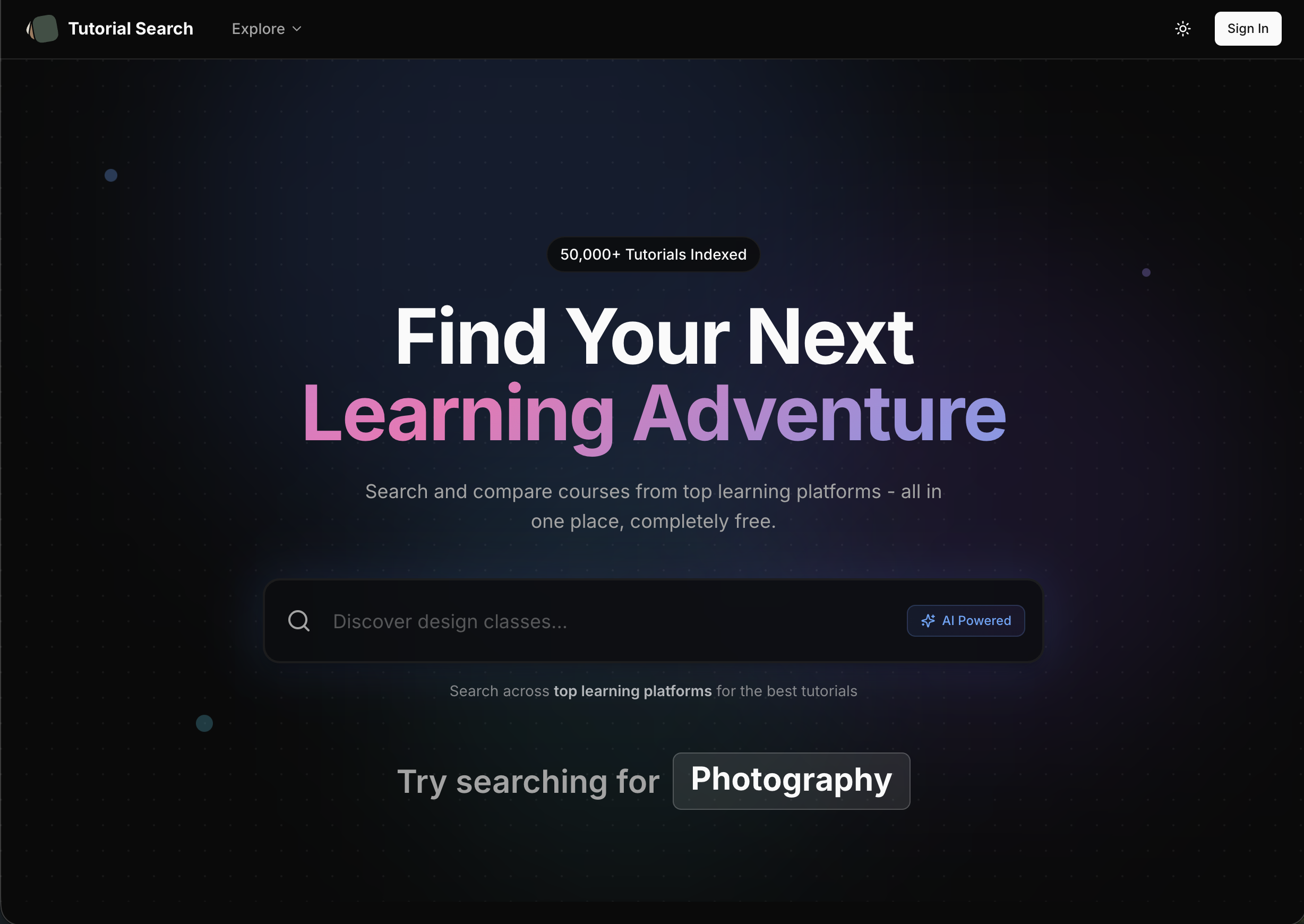 TutorialSearch — screenshot 1 of 4