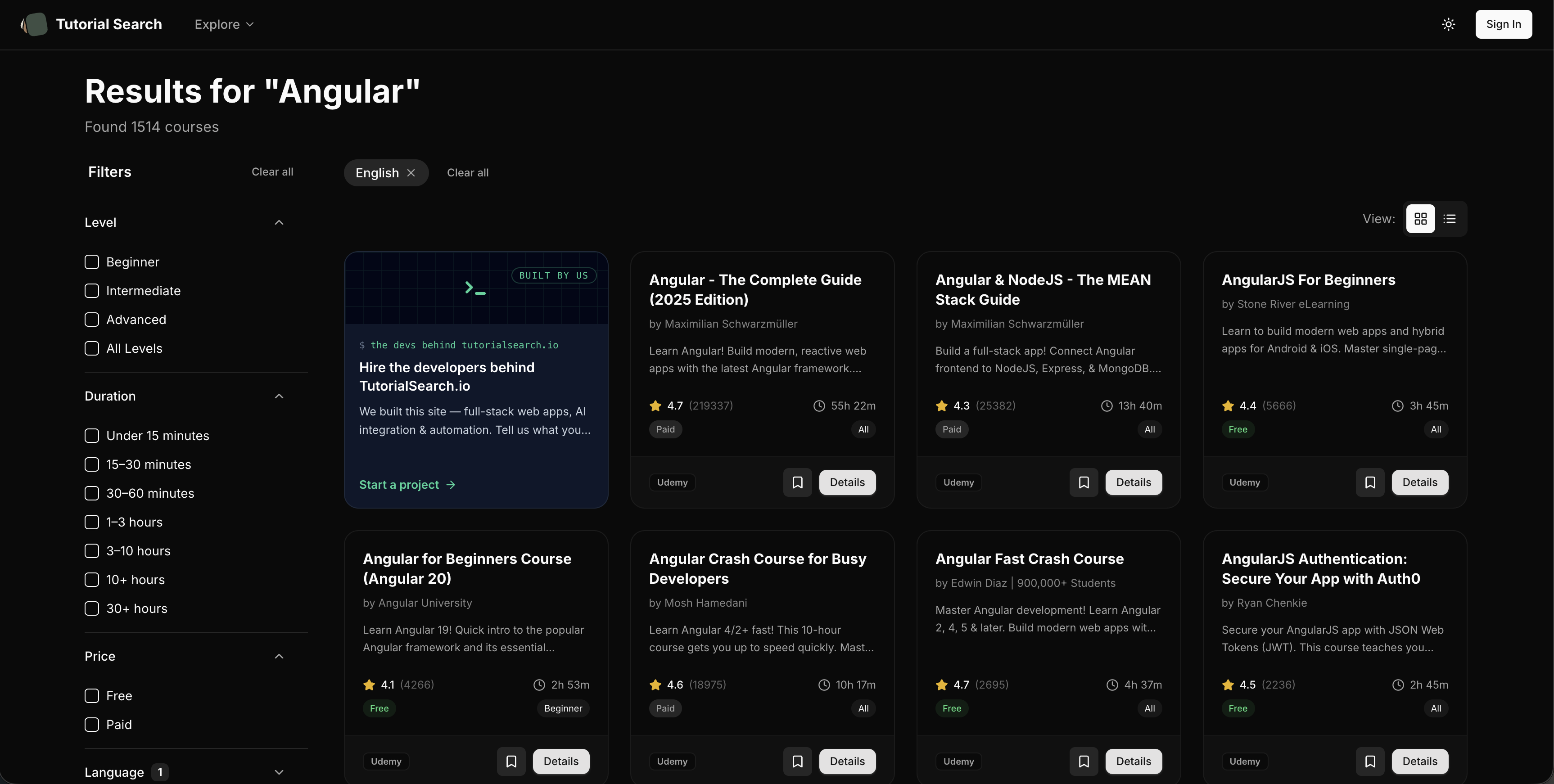 TutorialSearch — screenshot 4 of 4