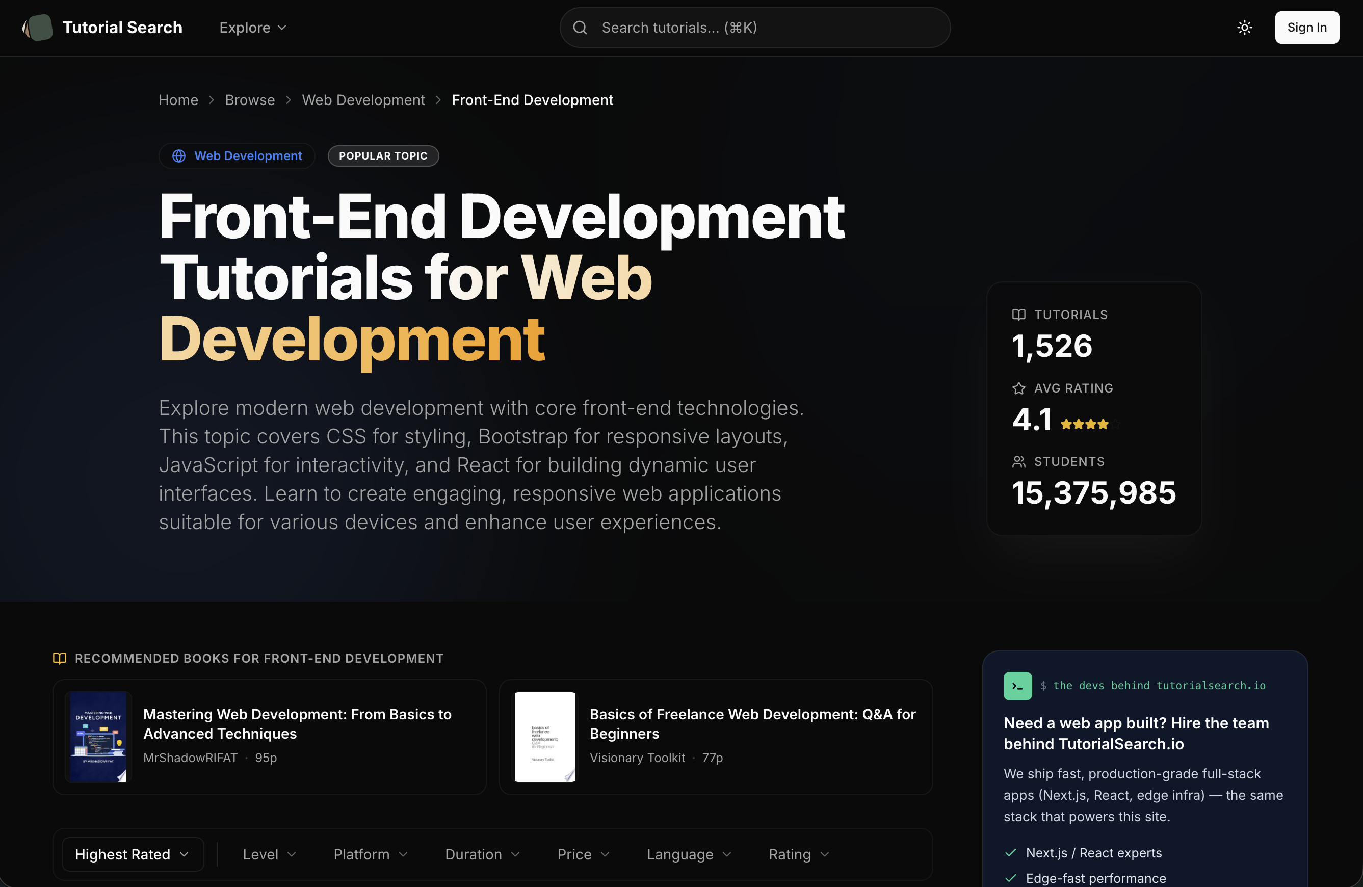 TutorialSearch — screenshot 3 of 4